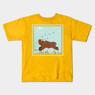 Bear Riled Up The Bees Kids T-Shirt